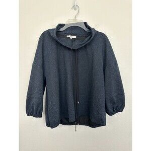 Tibi Cowl Neck Sweater Pullover Black Speckled Long Sleeve Women's Size Small